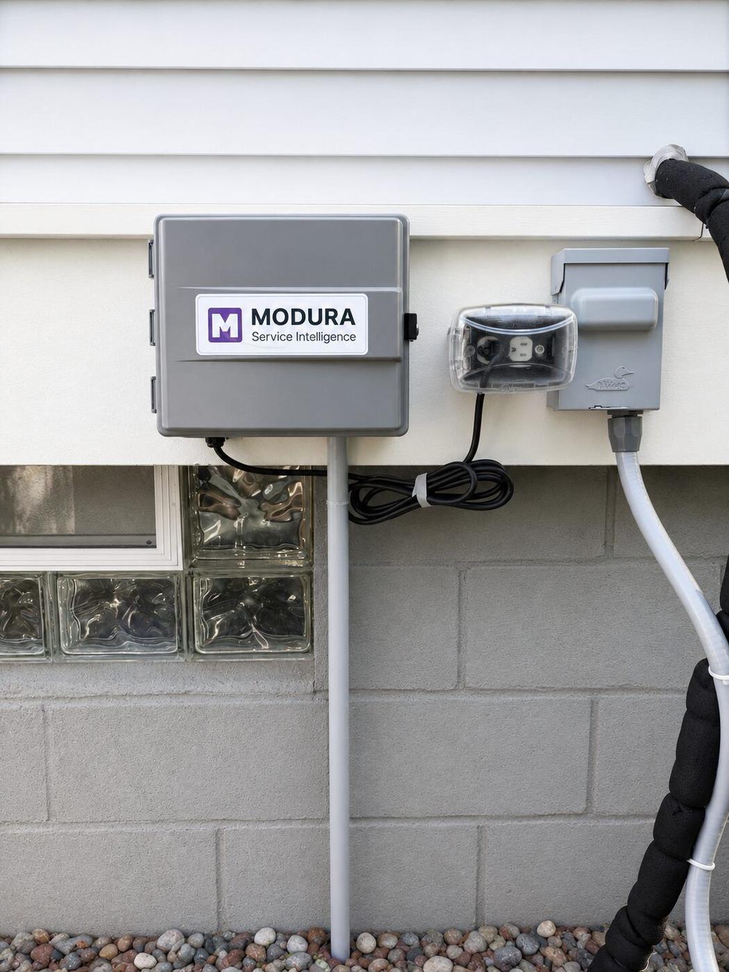 Wall-mounted IoT hub enclosure at a customer site